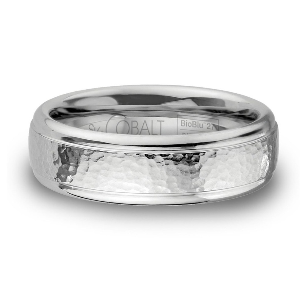 Scott Kay Hammered Cobalt Wedding Band